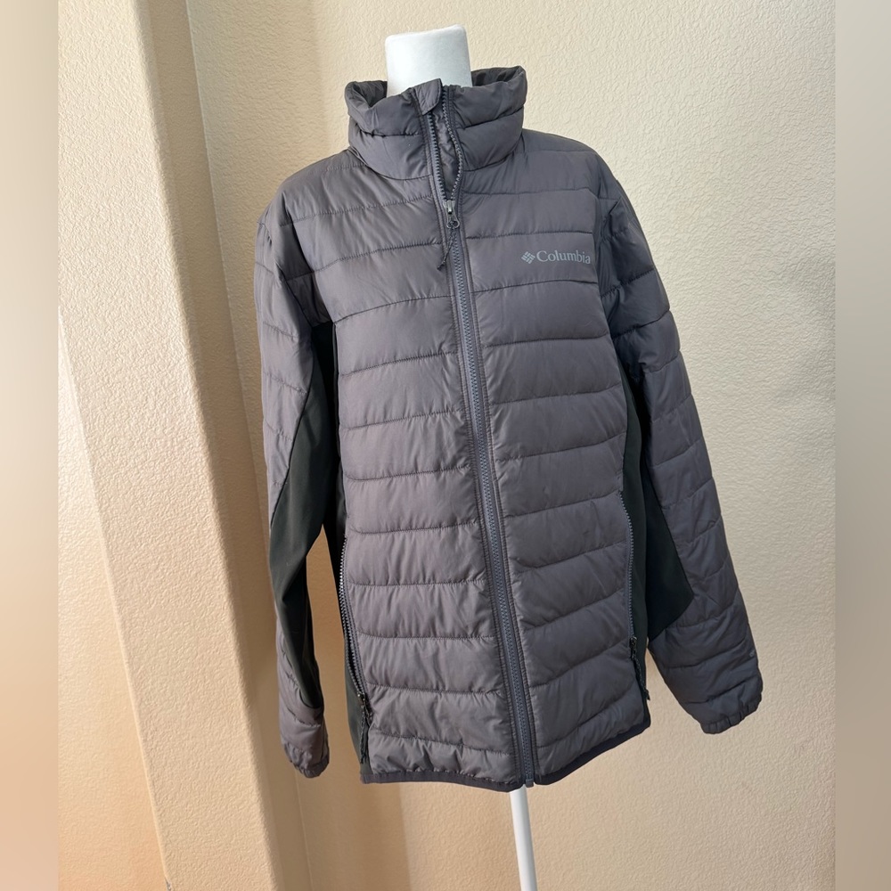 Columbia Men’s Powder Lite Insulated Jacket, M, City Grey/Shark